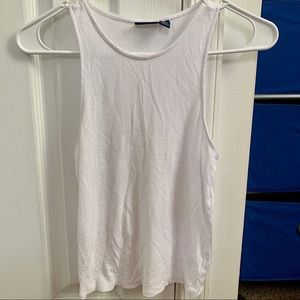 Aeropostale White Ribbed Tank Top